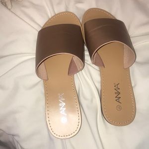 Rose gold sandals